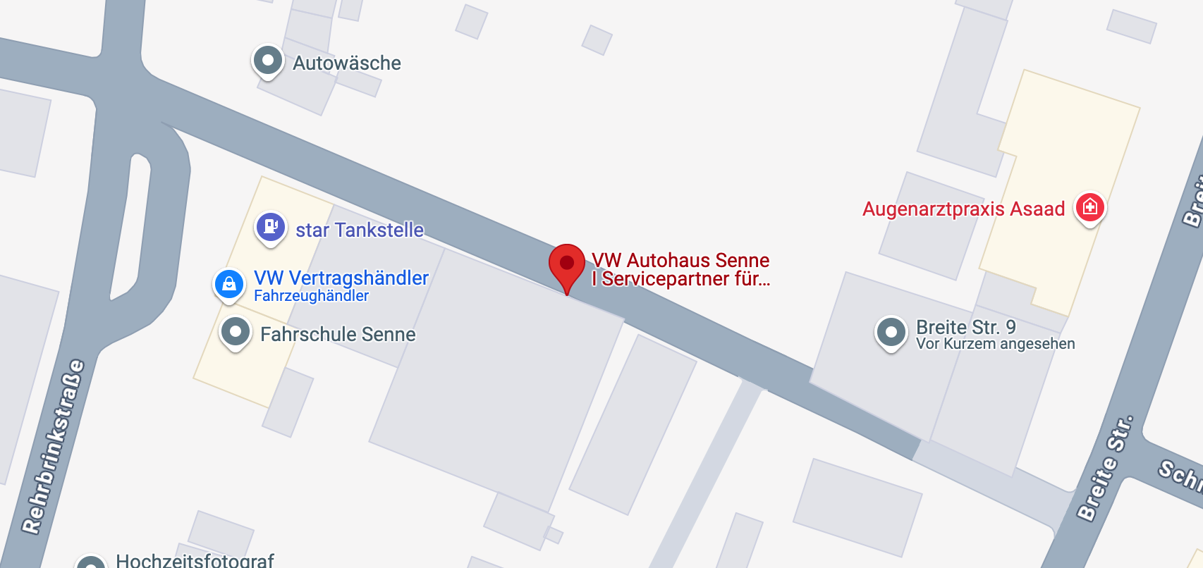 Autohaus Senne auf Google Maps